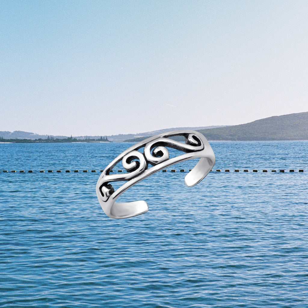 Double Spiral Toe Ring / Pinky Ring