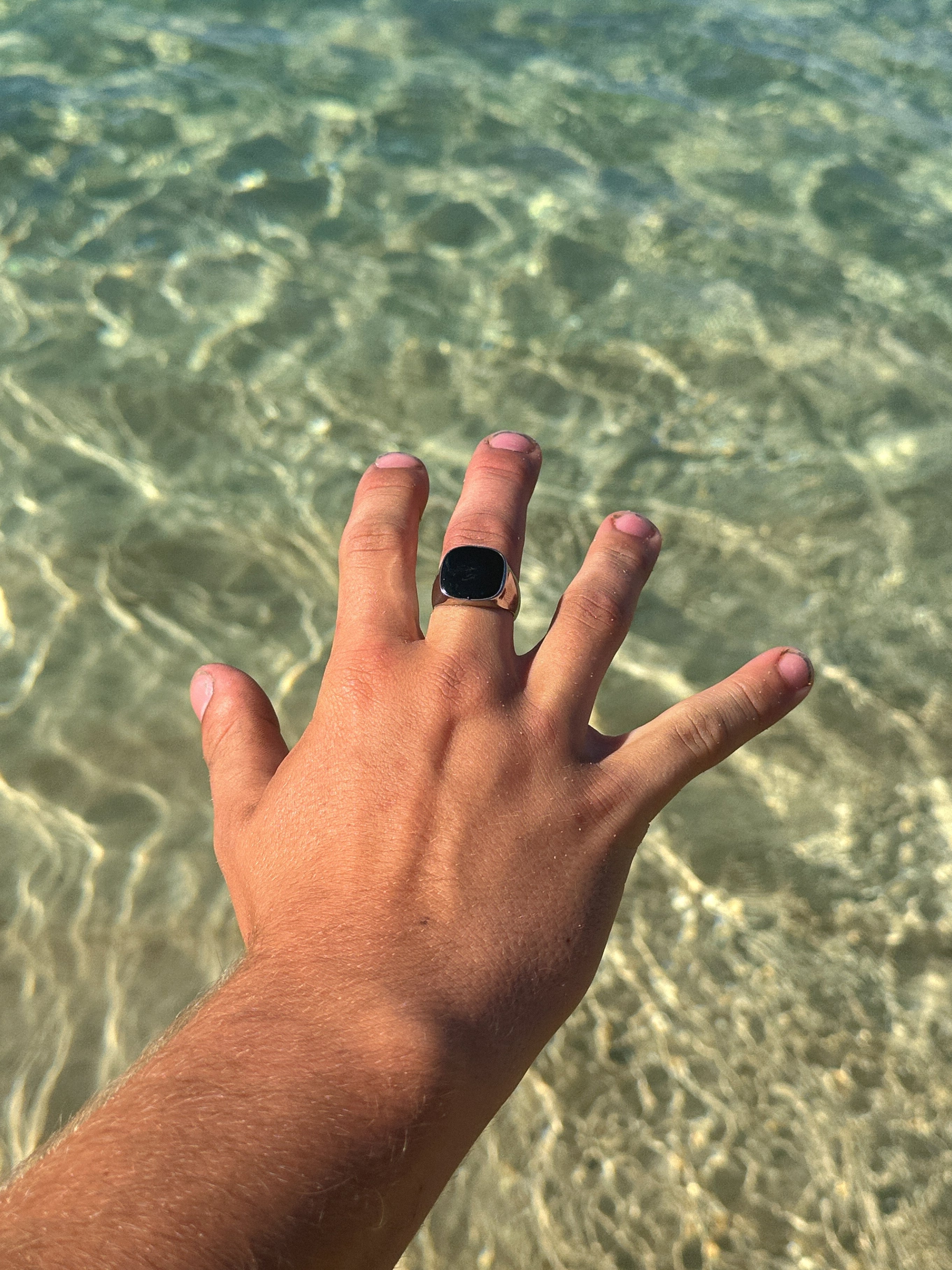Obsidian Square Ring