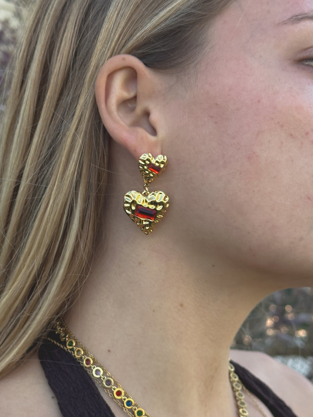 Tamzan Earrings Red