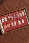 Natural Stone Earrings Pink/Brown